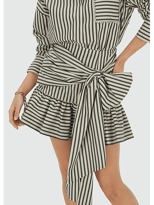 Saia Curta com Laço Riscas Azul - Josh V