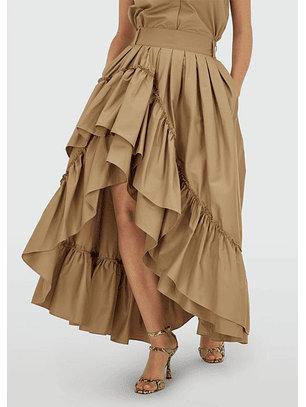 Saia Comprida com Folhos TARRANT Verde - Josh V