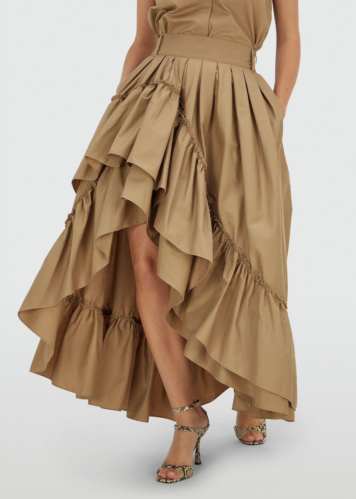 Saia Comprida com Folhos TARRANT Verde - Josh V 1