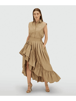 Saia Comprida com Folhos TARRANT Verde - Josh V