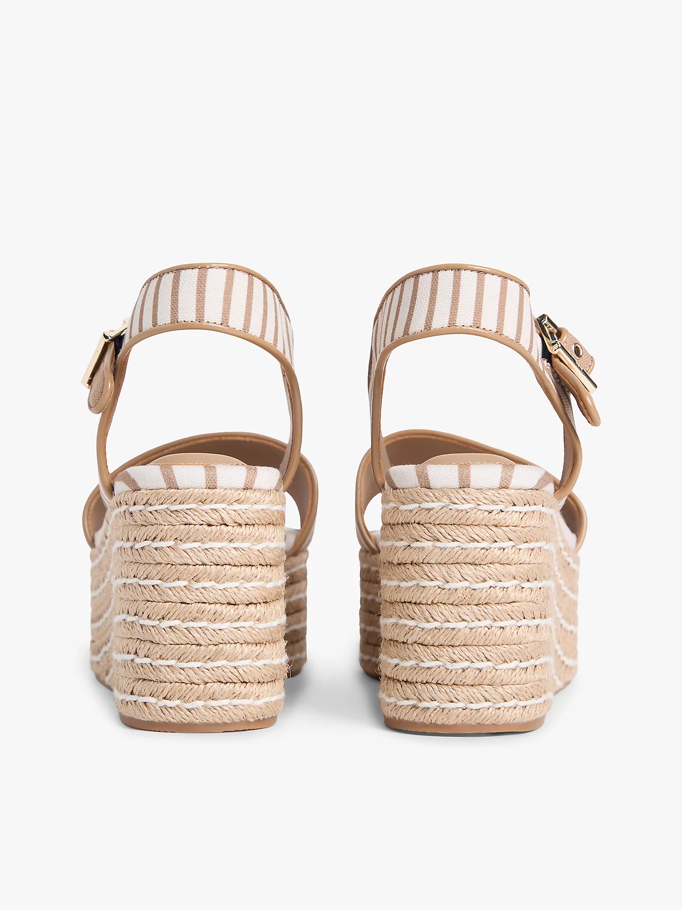 Sandália de Cunha 9284 Riscas Bege - Tommy Hilfiger 3