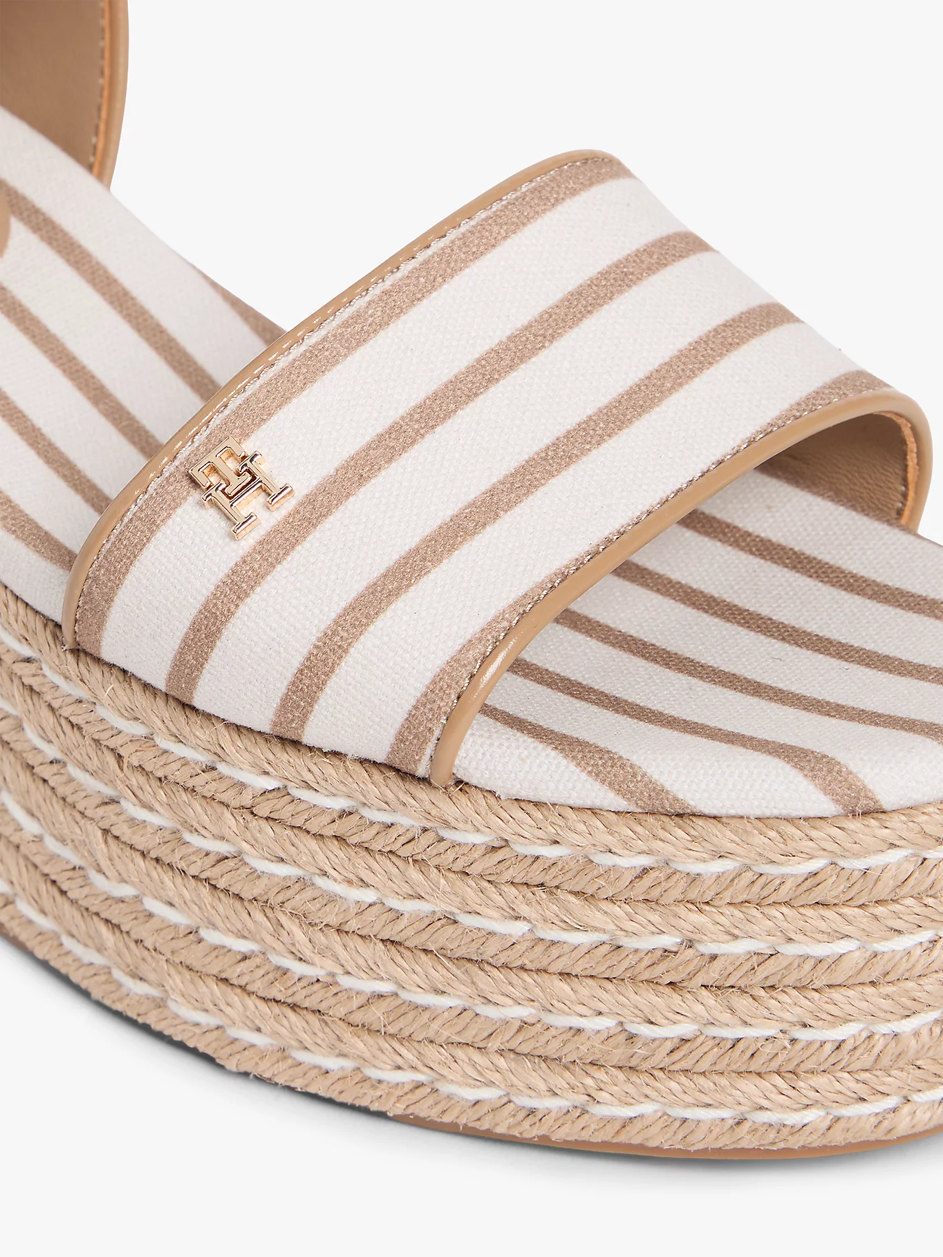 Sandália de Cunha 9284 Riscas Bege - Tommy Hilfiger 6