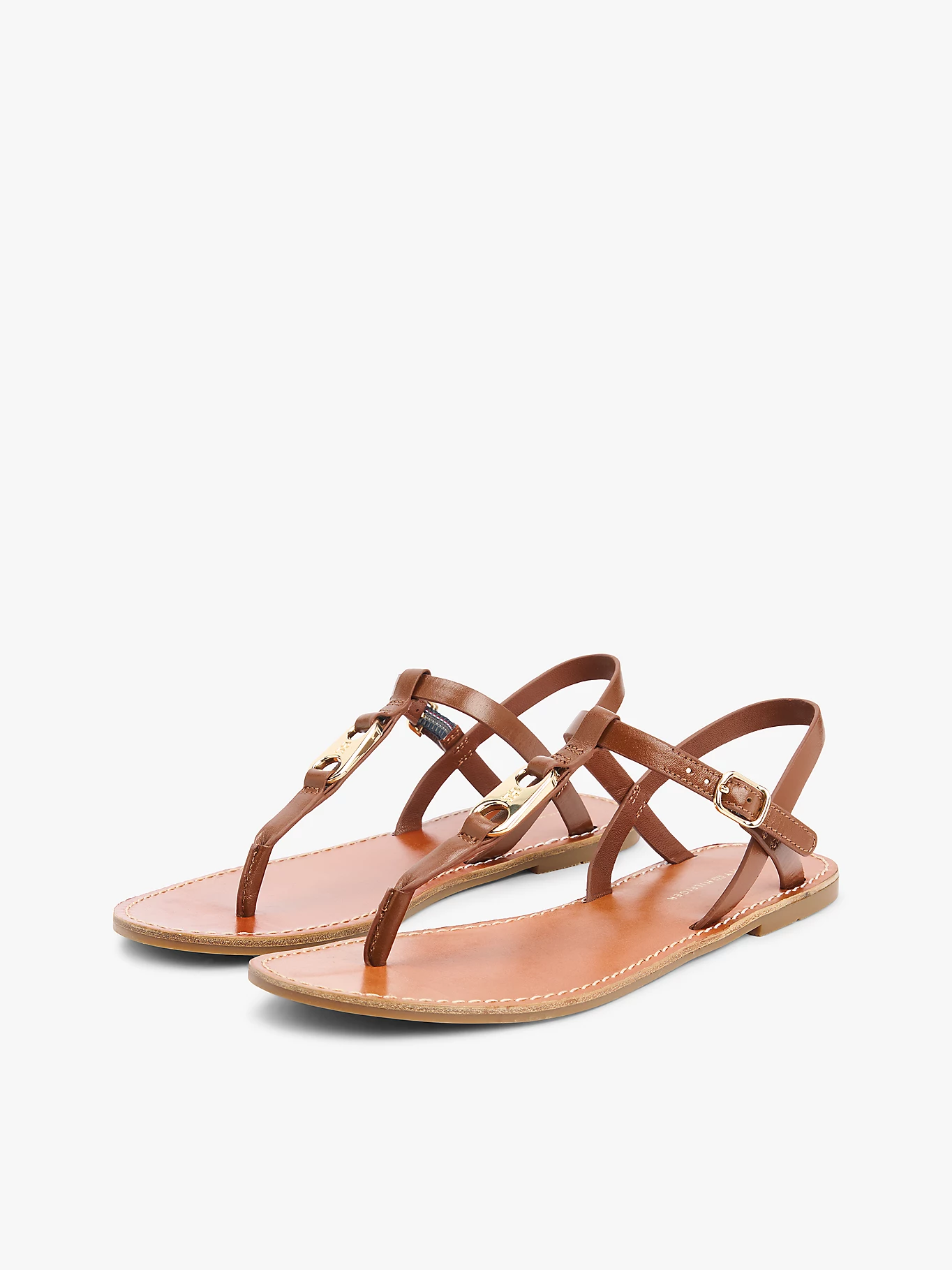 Sandália Rasteira Enfiar no Dedo Camel - Tommy Hilfiger 2