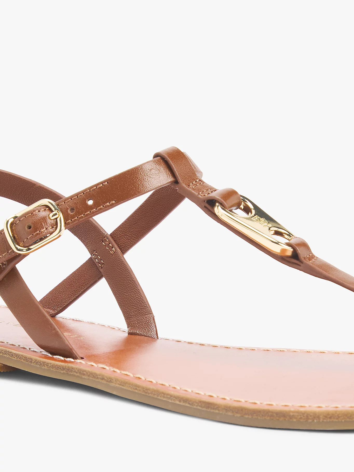 Sandália Rasteira Enfiar no Dedo Camel - Tommy Hilfiger 4