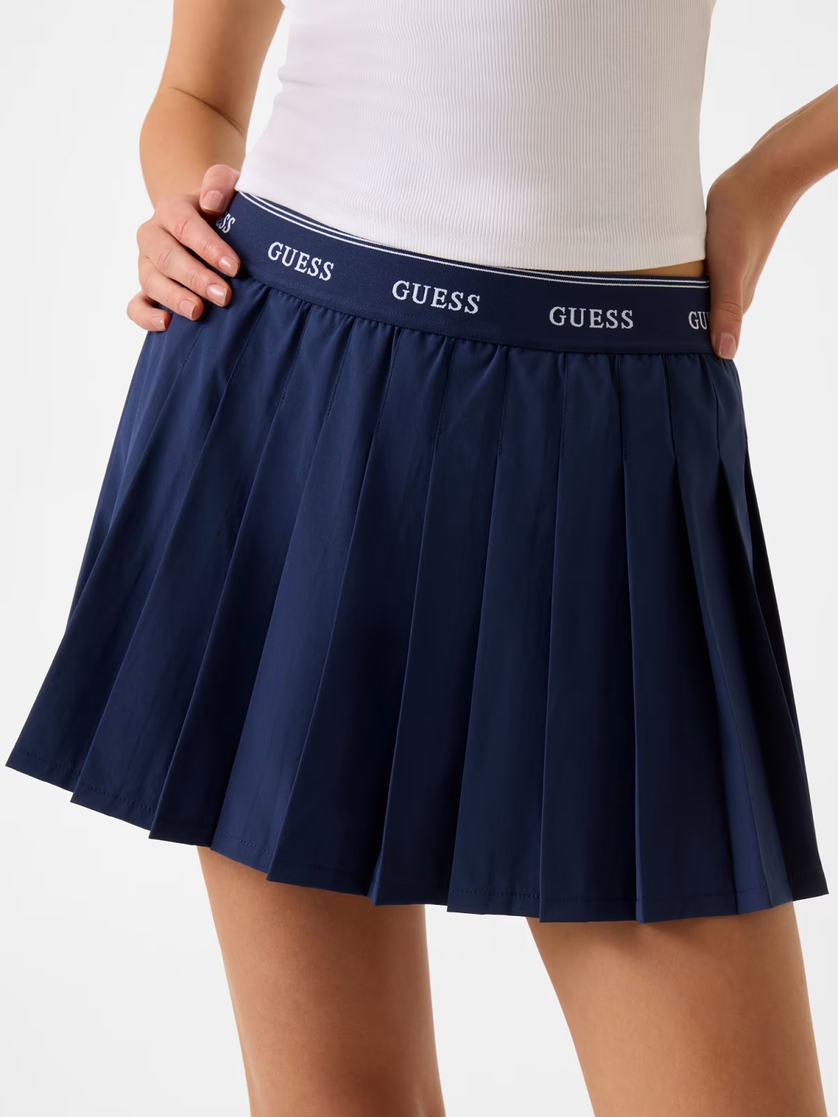 Saia Curta Plissada SELENE Azul - Guess  1