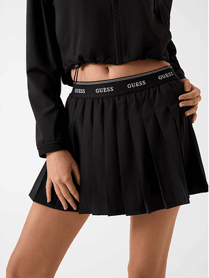 Saia Curta Plissada SELENE Preto - Guess