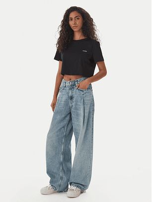 T-shirt Curta SELENE Preto - Guess 