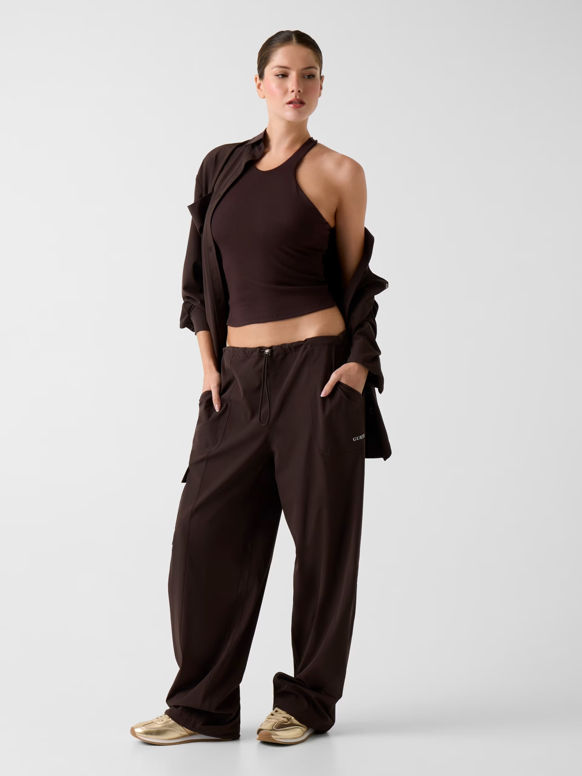 Calças Largas NAT Castanho - Guess 2