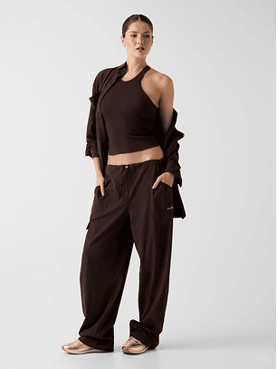 Calças Largas NAT Castanho - Guess