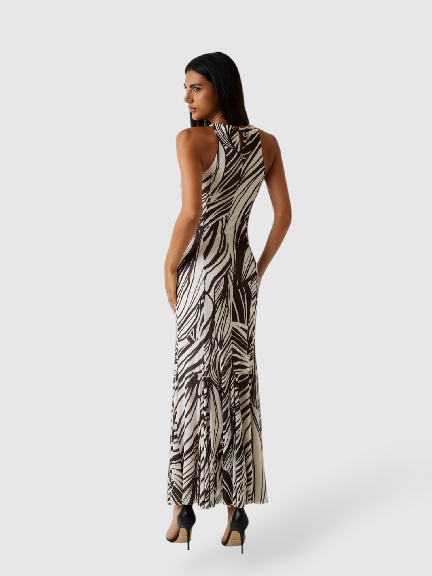 Vestido de Cavas Compido SERAFINA Castanho - Guess   2