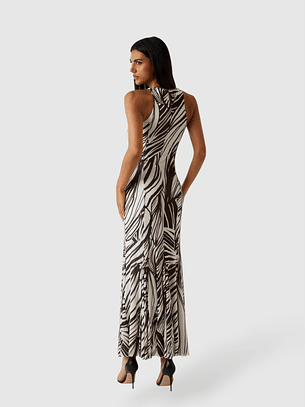 Vestido de Cavas Compido SERAFINA Castanho - Guess  