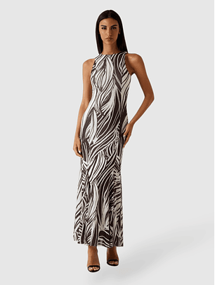 Vestido de Cavas Compido SERAFINA Castanho - Guess  