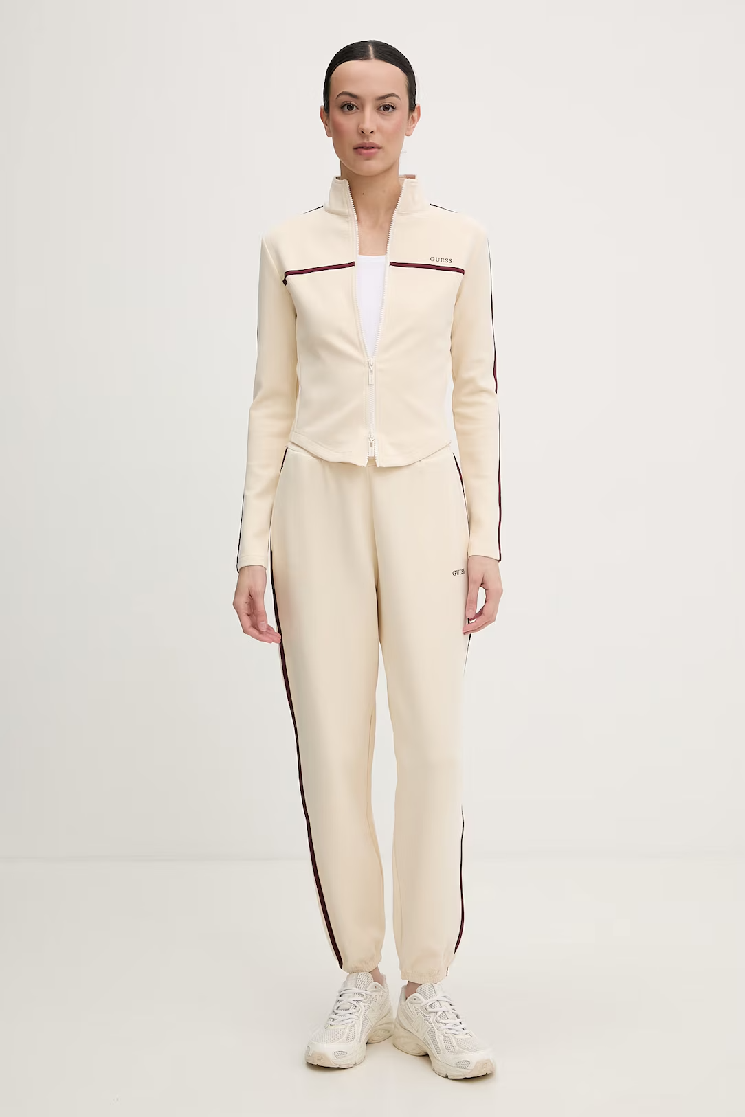 Calças Jogger JASMINE Creme e Bordeaux - Guess  2