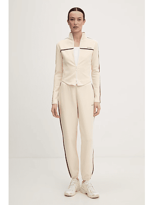 Calças Jogger JASMINE Creme e Bordeaux - Guess 