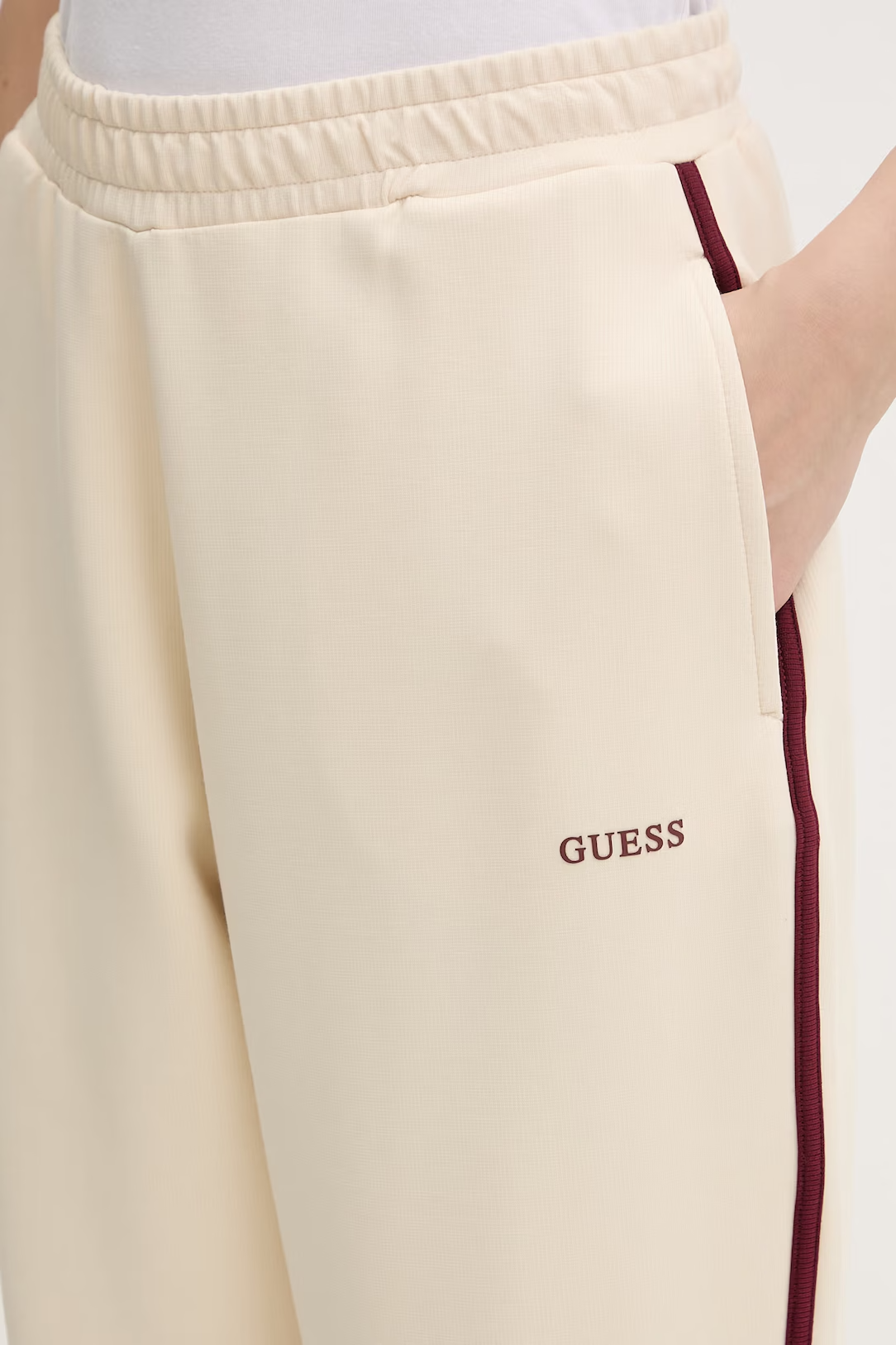 Calças Jogger JASMINE Creme e Bordeaux - Guess  3