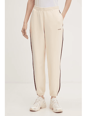 Calças Jogger JASMINE Creme e Bordeaux - Guess 