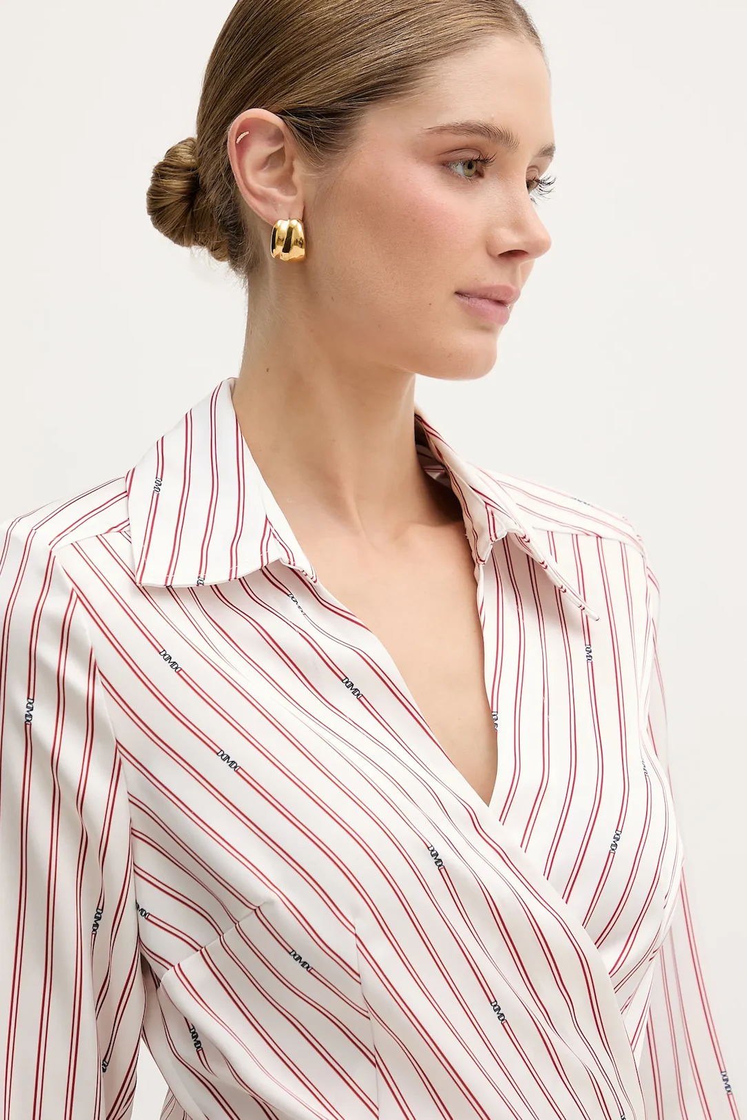 Blusa FATOU Riscas Vermelho - Guess Marciano 4