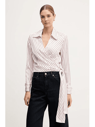 Blusa FATOU Riscas Vermelho - Guess Marciano