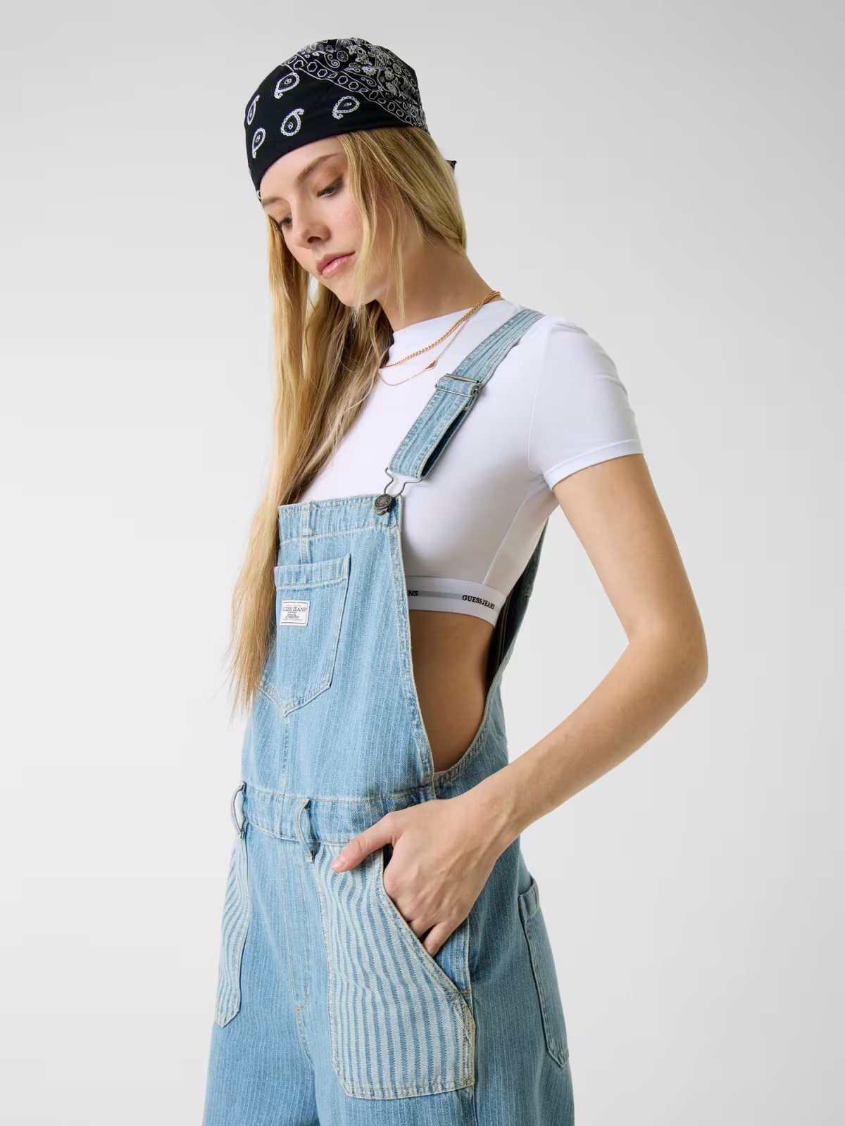 Jardineira Comprida em Ganga - Guess Jeans 5