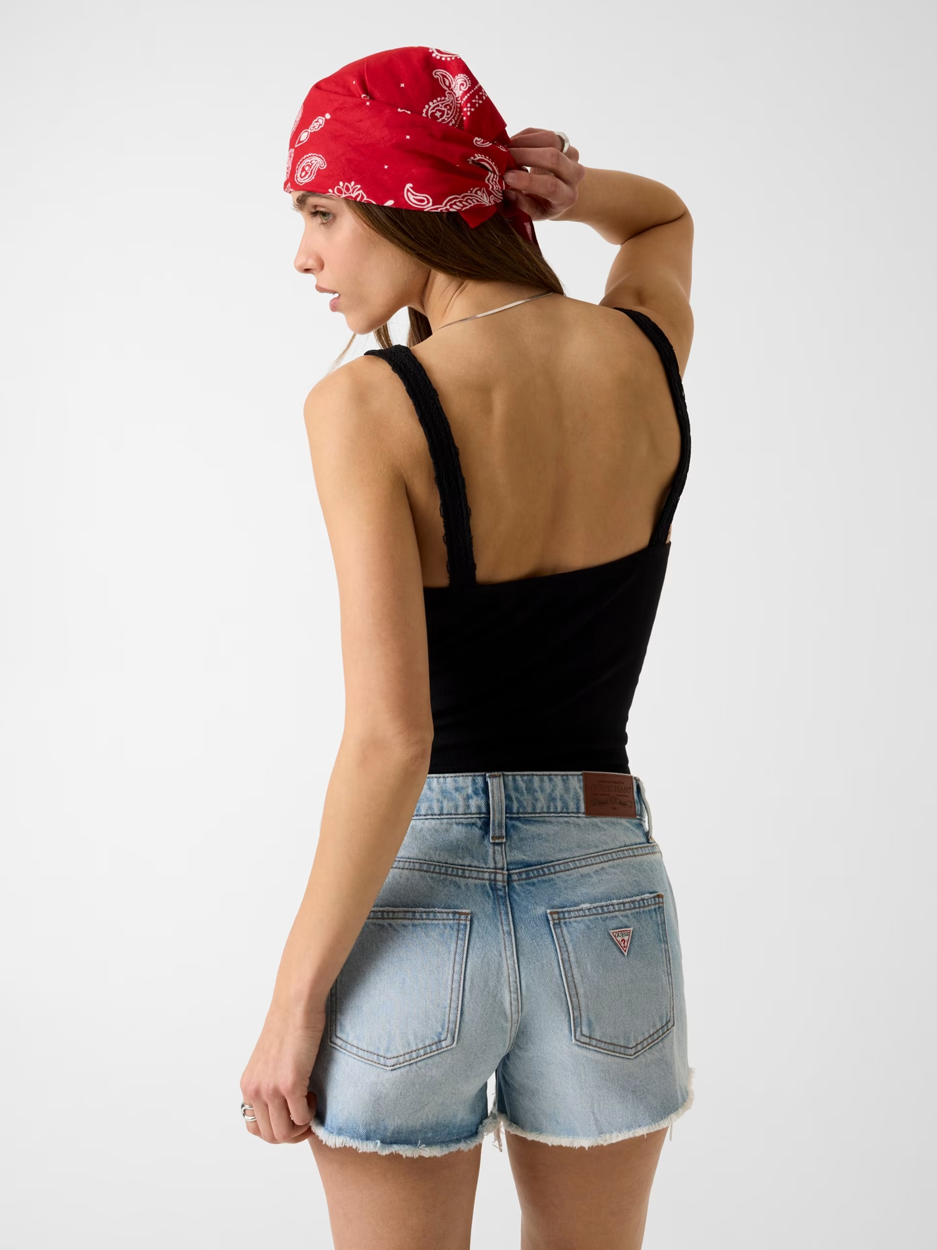 Top de Alças com Renda Preto - Guess Jeans 2