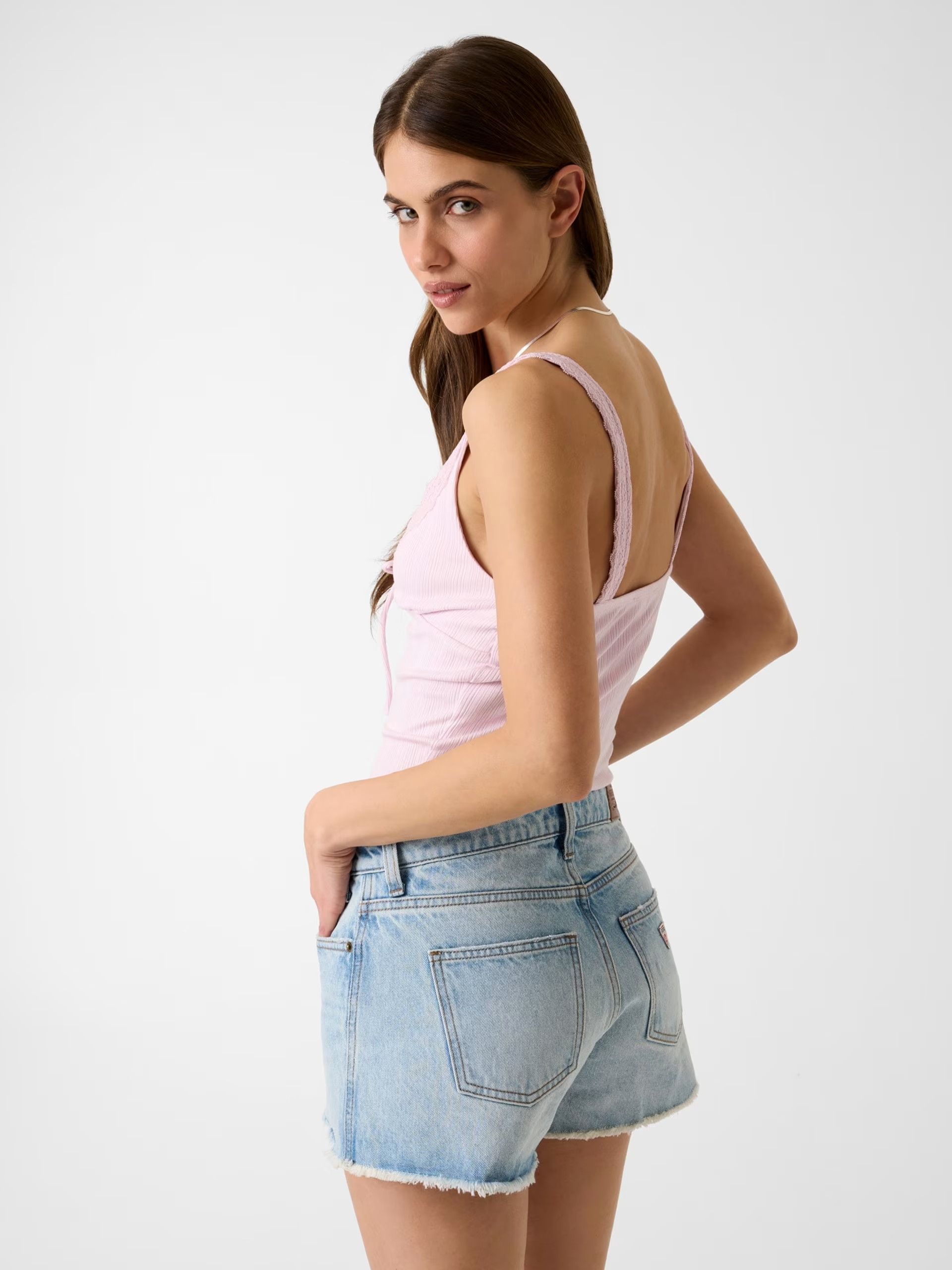 Top de Alças com Renda Rosa - Guess Jeans 2