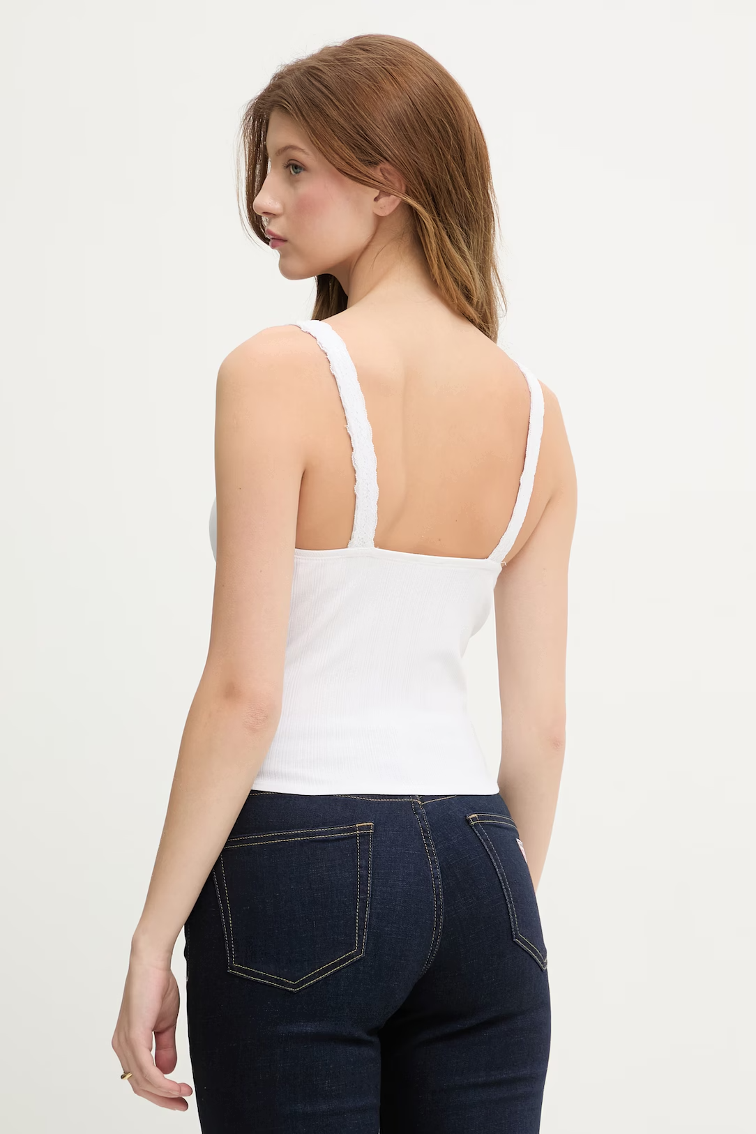 Top de Alças com Renda Branco - Guess Jeans 2