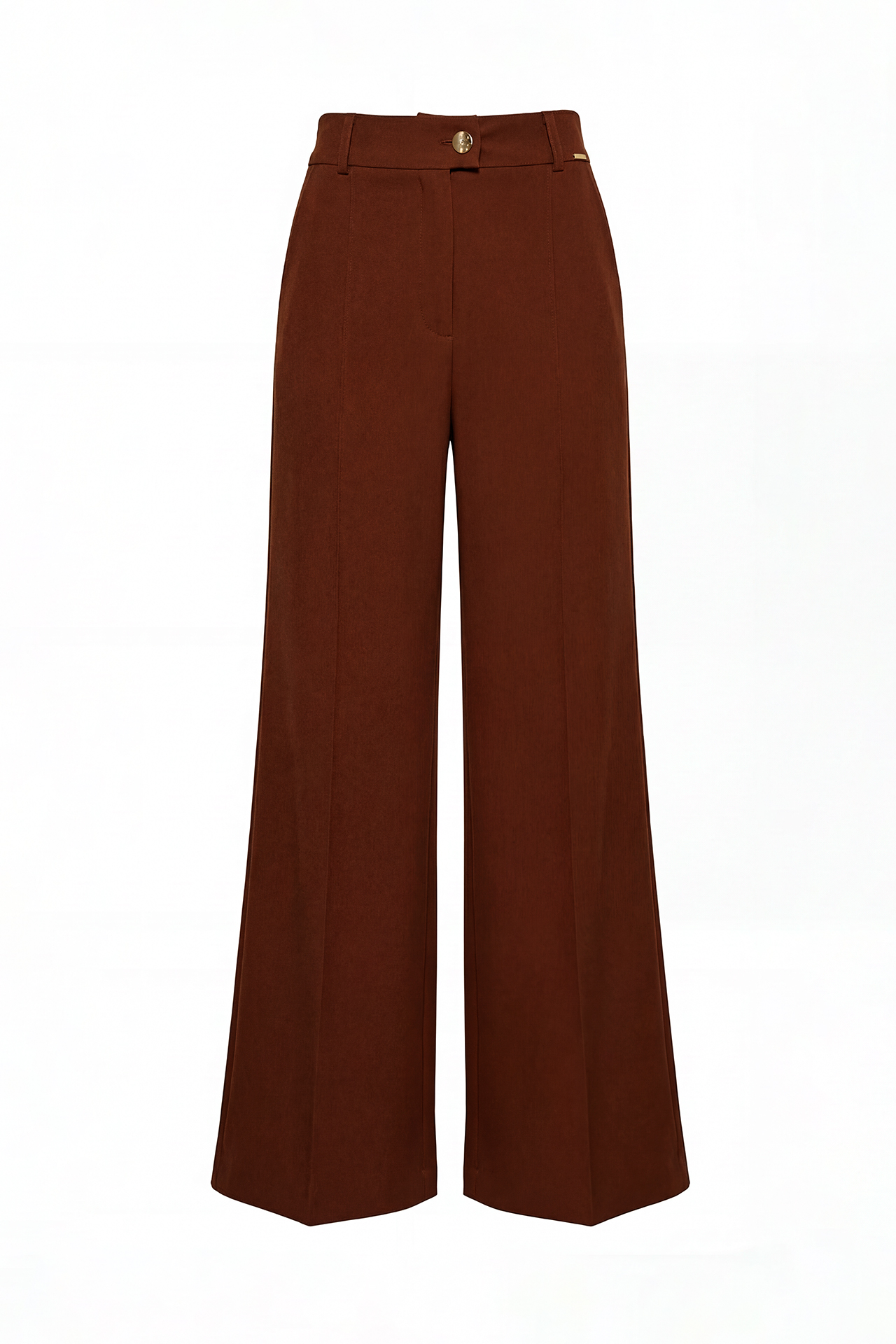 Calças Wide Leg com Pregas Castanho - SAHOCO  4