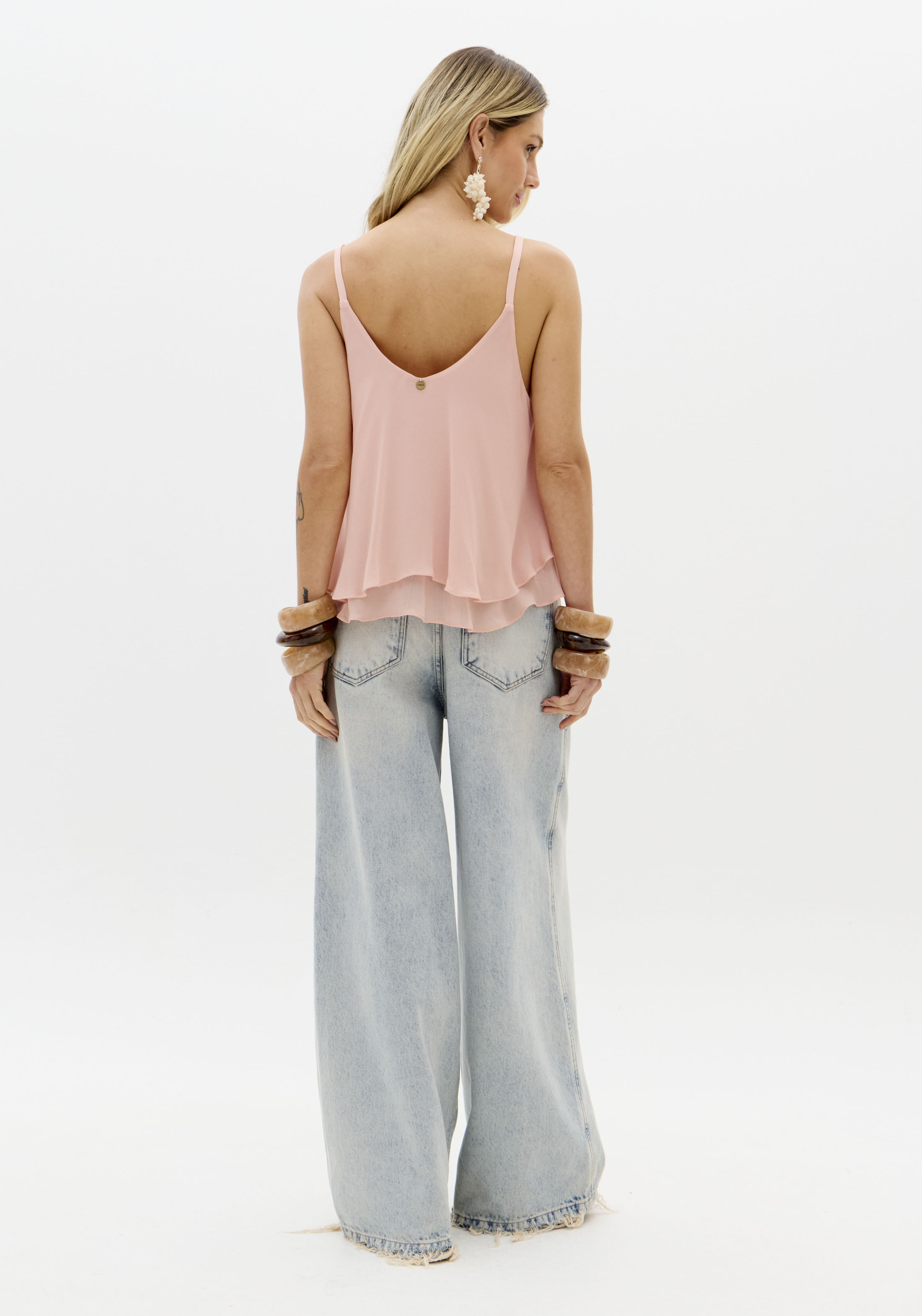 Calças em Ganga Wide Leg - Lança Perfume 5