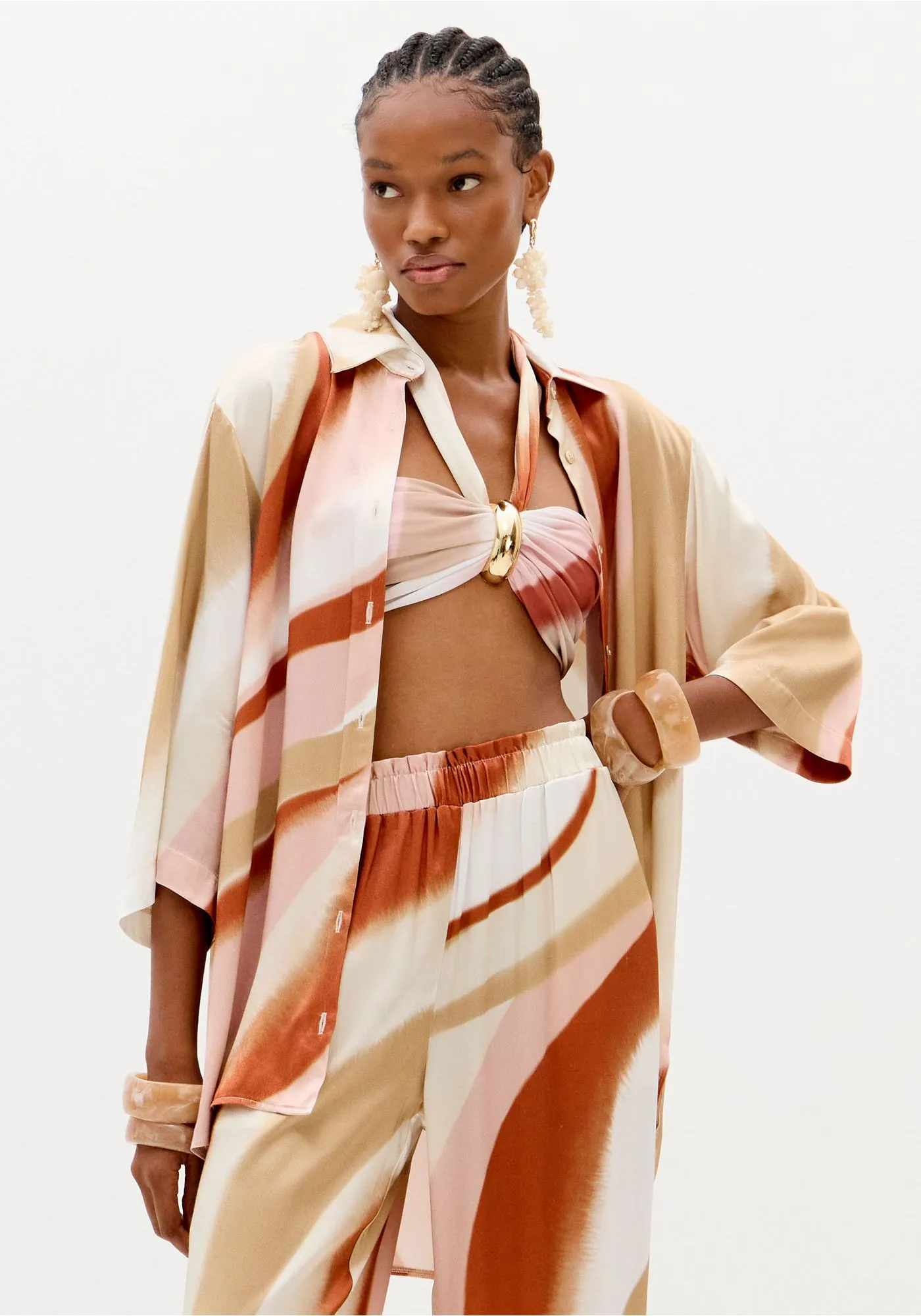 Camisa Acetinada SANDFLOW - Lança Perfume 1