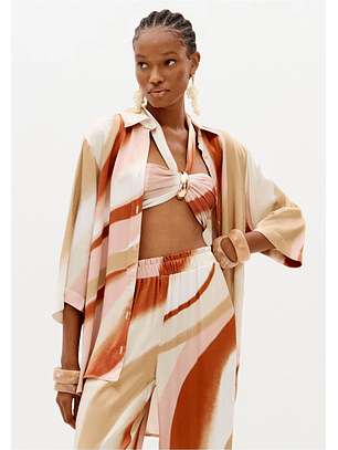 Camisa Acetinada SANDFLOW - Lança Perfume