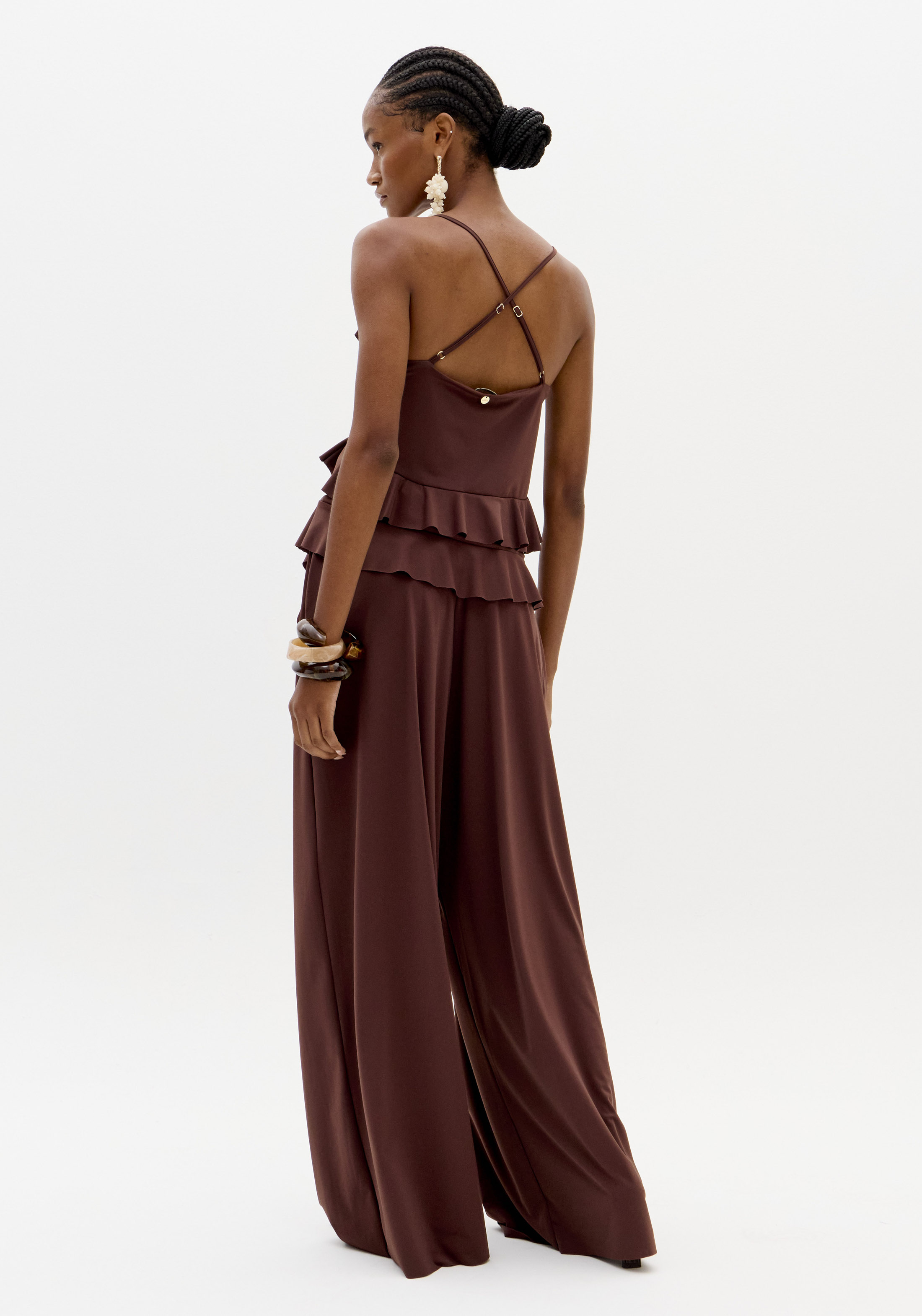 Pantalonas Malha Fria Castanho - Lança Perfume 5