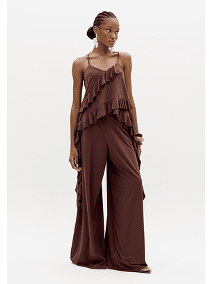 Pantalonas Malha Fria Castanho - Lança Perfume