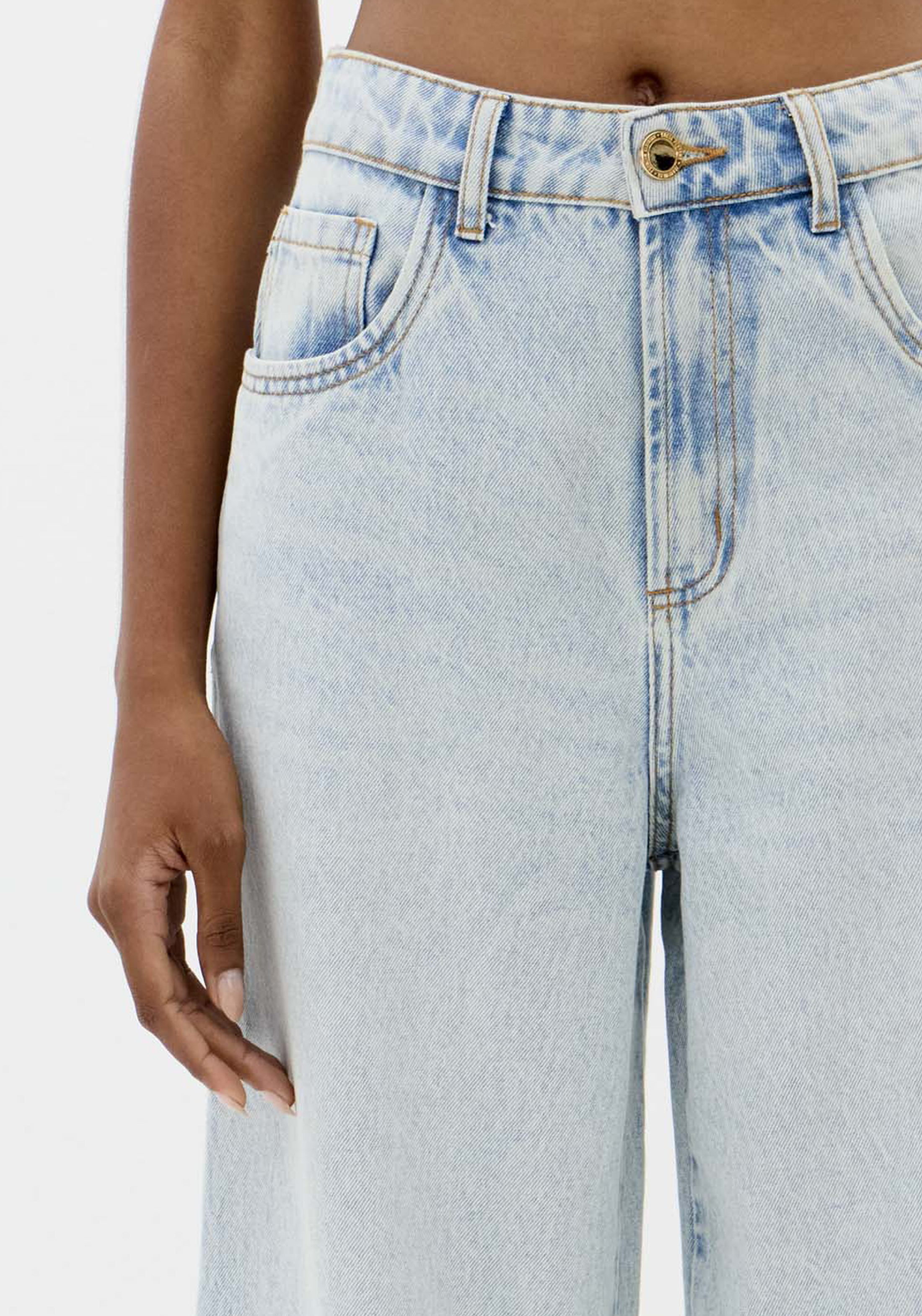 Calças Wide Leg Ganga Clara - Lança Perfume 5