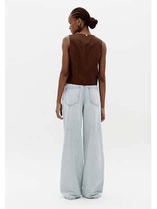 Calças Wide Leg Ganga Clara - Lança Perfume