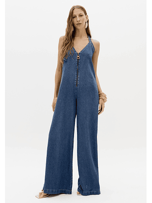 Macacão com Fecho em Ganga - Lança Perfume