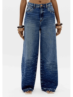 Calças Wide Leg em Ganga - Lança Perfume 