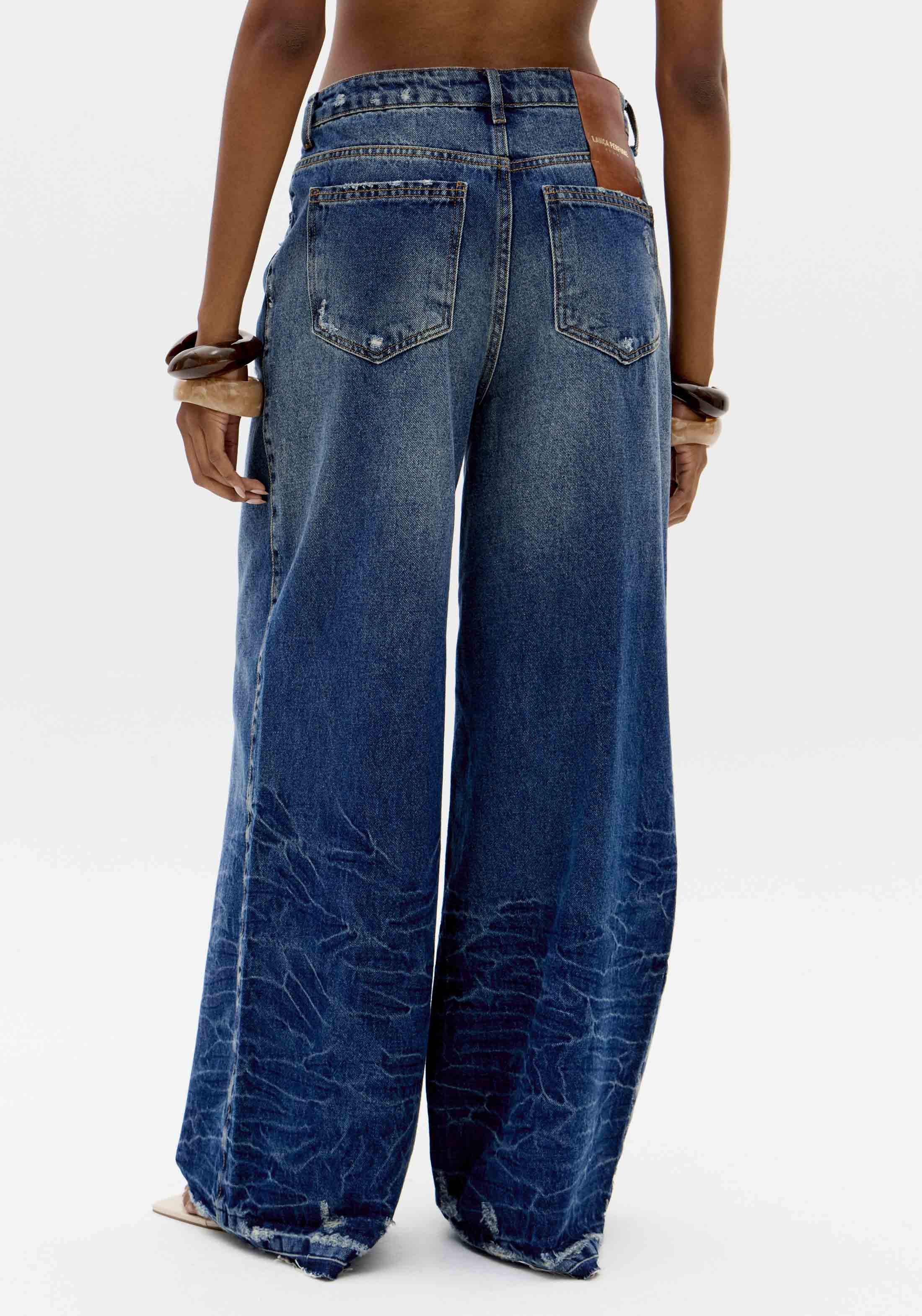 Calças Wide Leg em Ganga - Lança Perfume  5