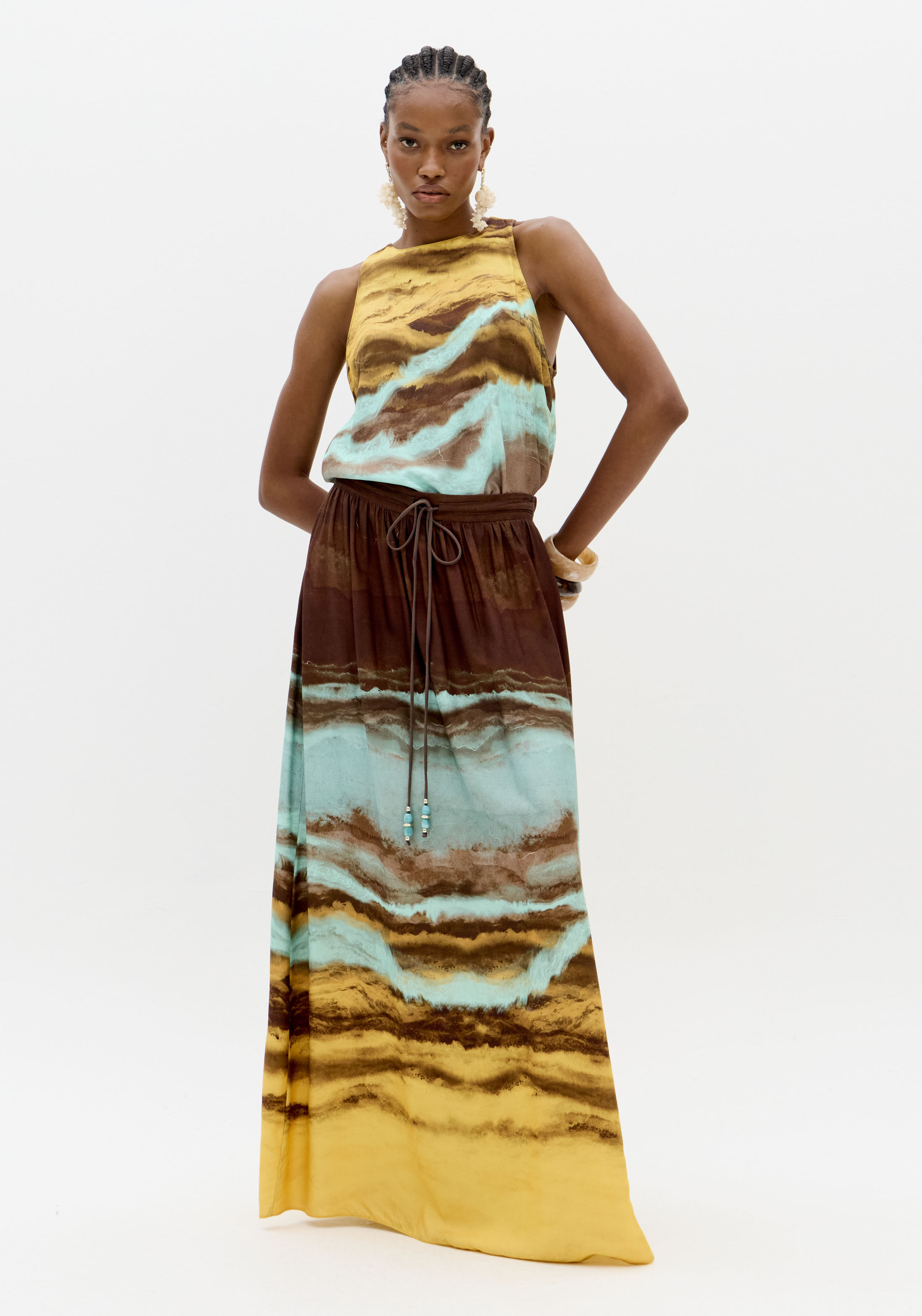 Top MARBLE Castanho e Turquesa - Lança Perfume 2