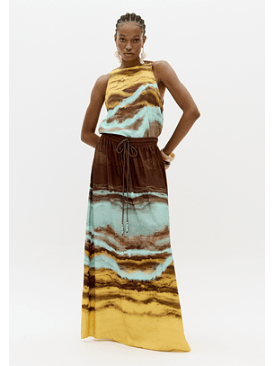 Top MARBLE Castanho e Turquesa - Lança Perfume