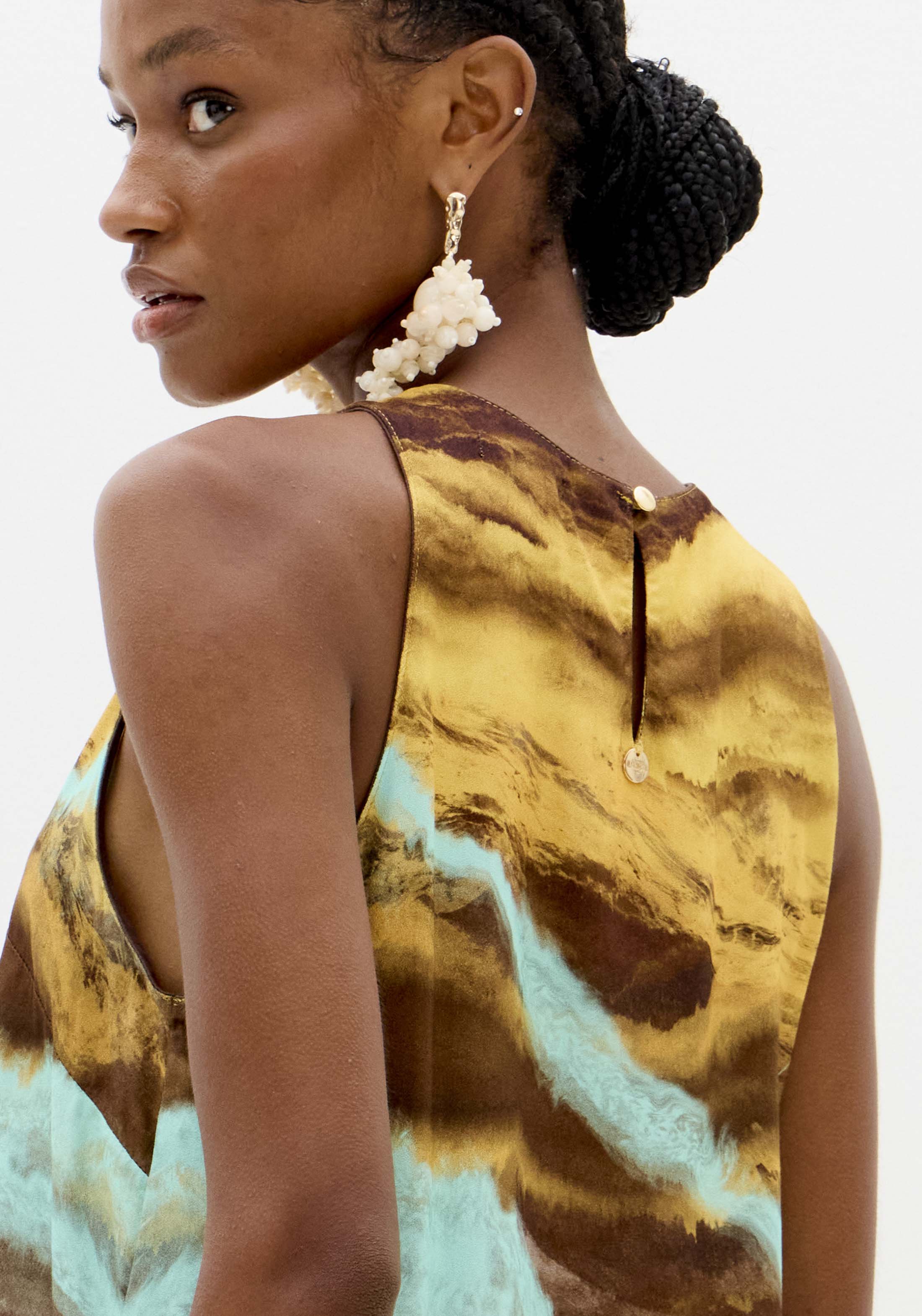 Top MARBLE Castanho e Turquesa - Lança Perfume 6