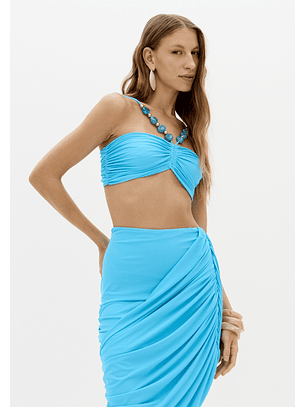 Top em Lycra PISCINE Azul - Lança Perfume