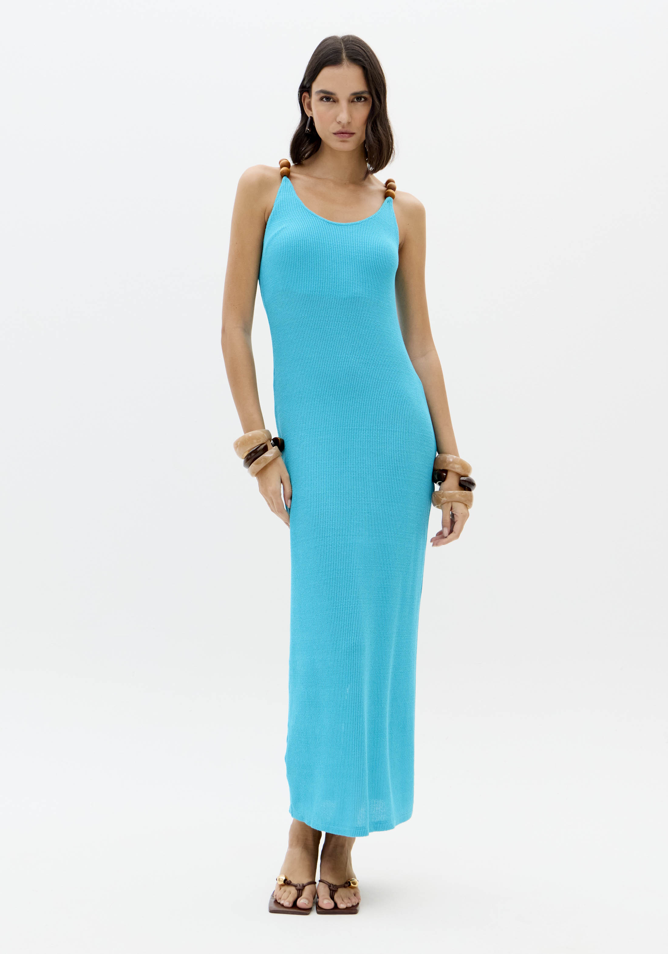 Vestido de Alças PISCINE Turquesa - Lança Perfume 1