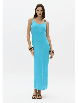 Vestido de Alças PISCINE Turquesa - Lança Perfume