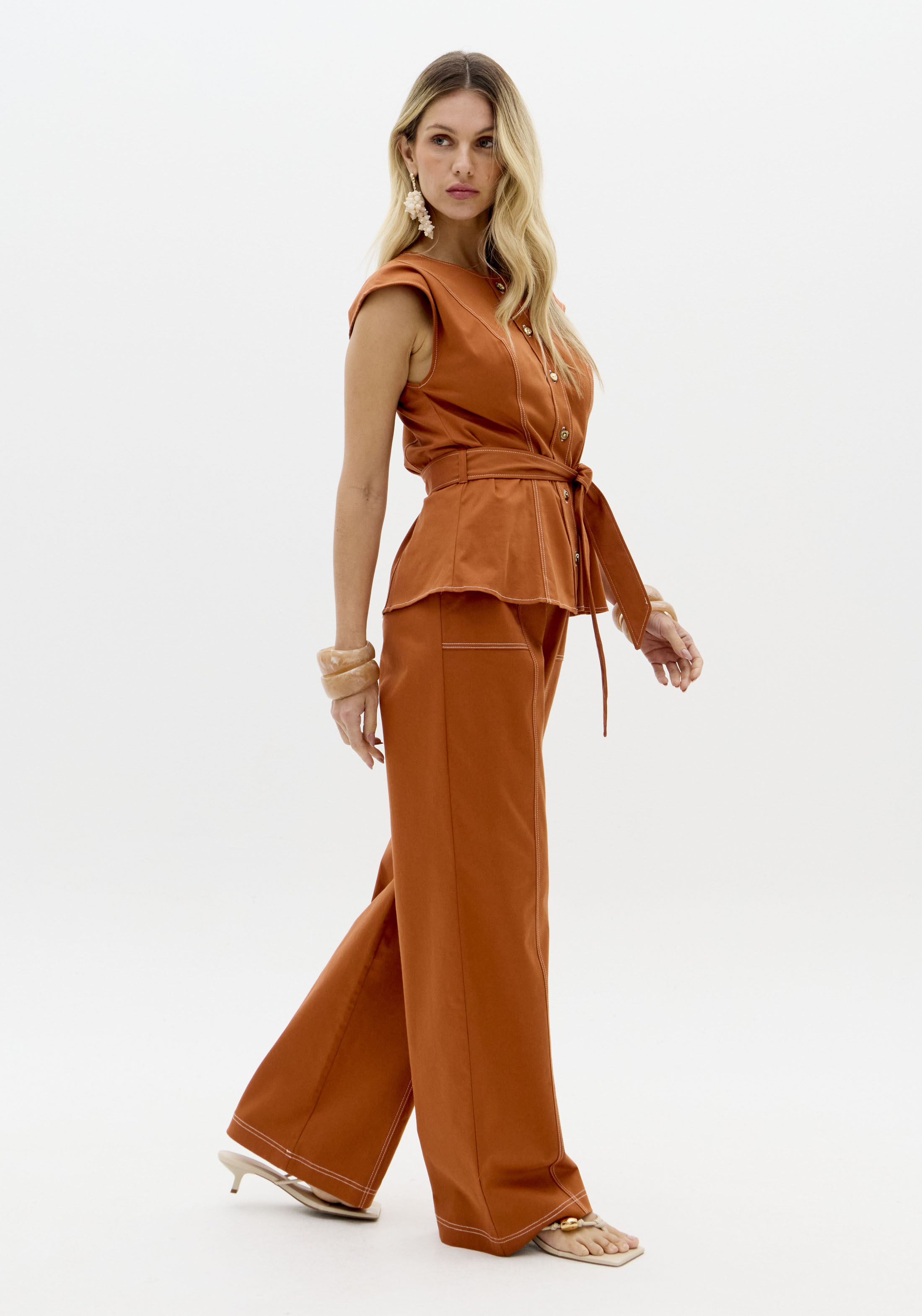 Calças Com Costura Ferrugem - Lança Perfume 3