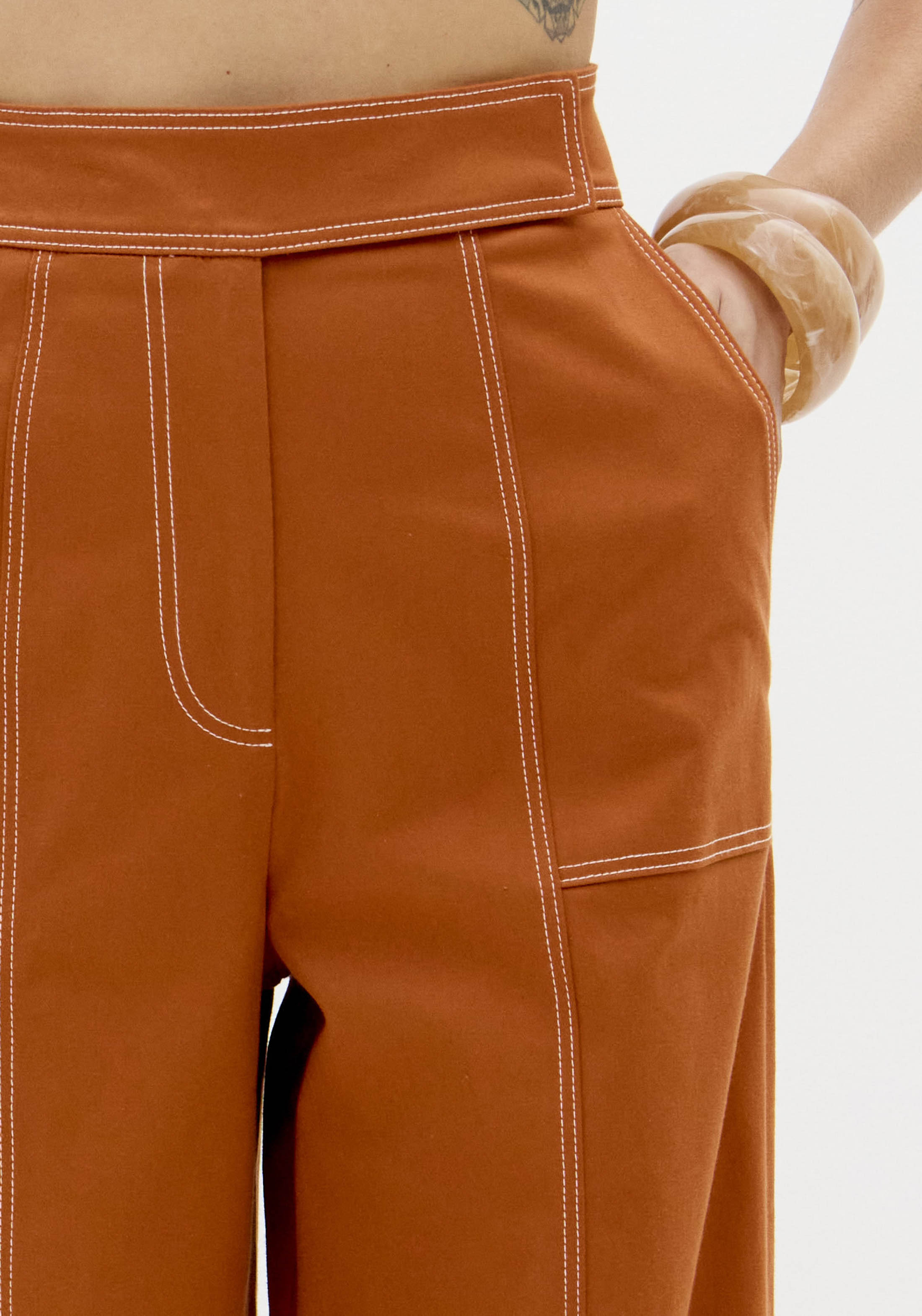 Calças Com Costura Ferrugem - Lança Perfume 4