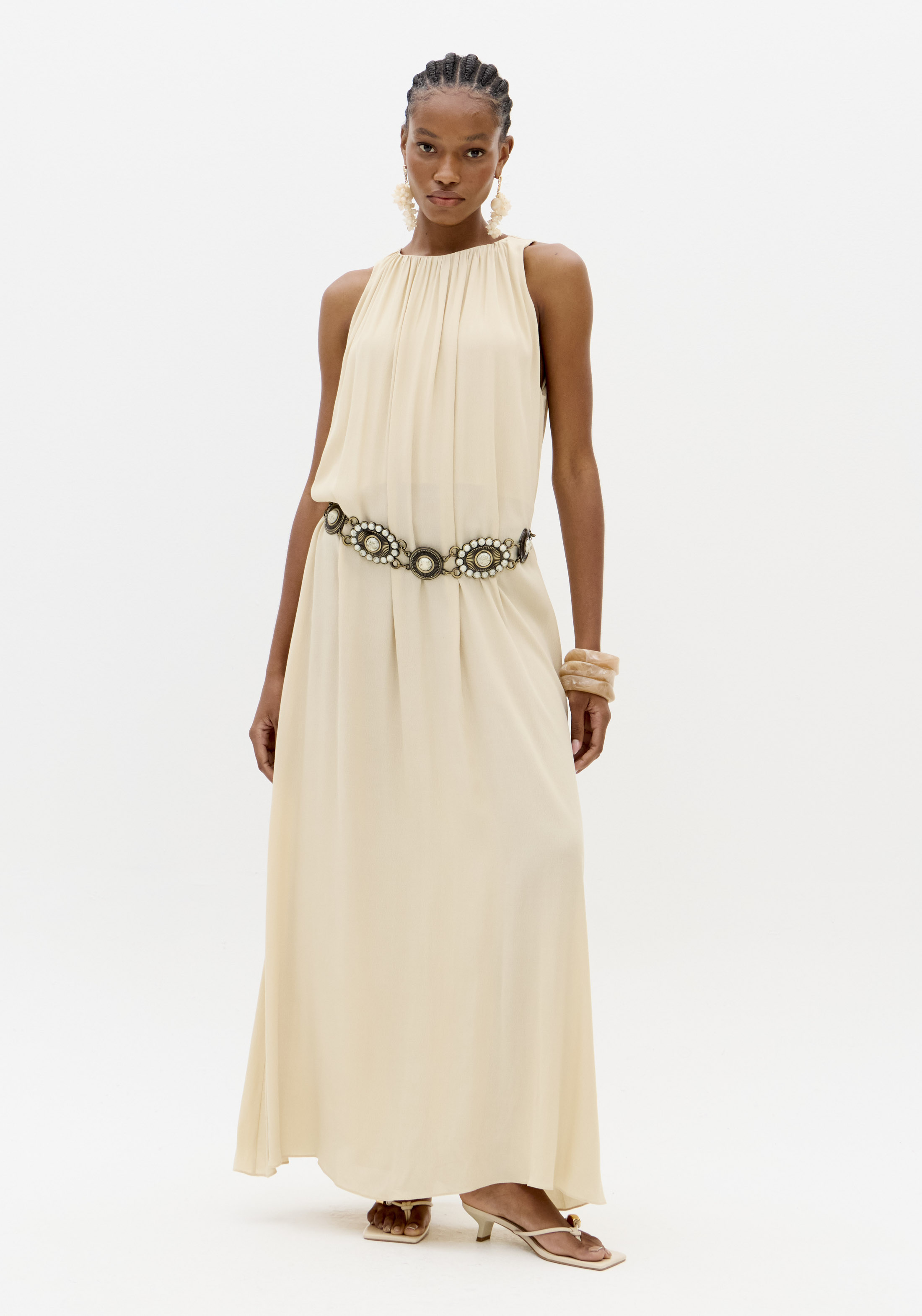 Vestido de Cavas Bege - Lança Perfume 1