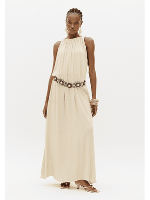 Vestido de Cavas Bege - Lança Perfume