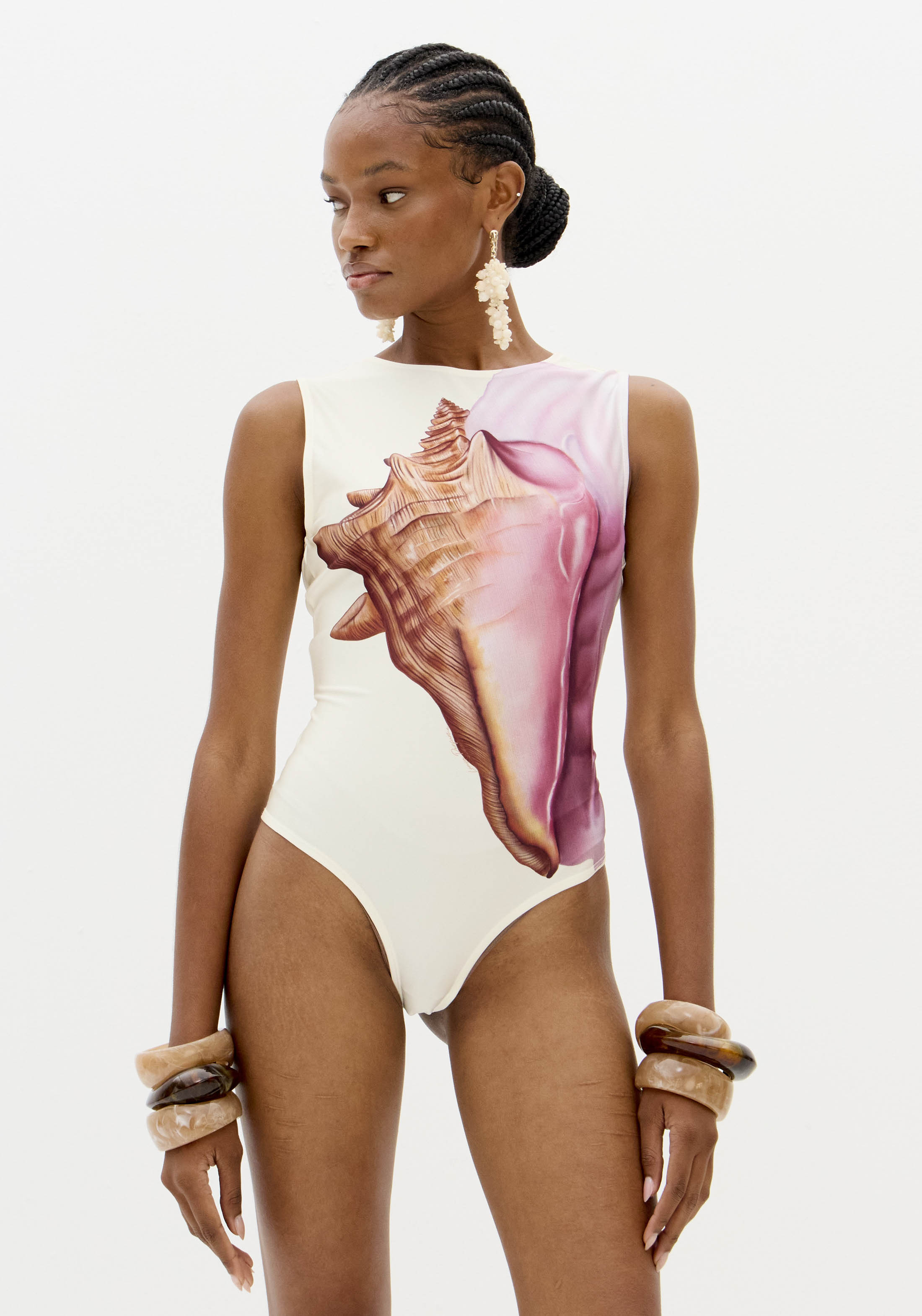 Body Buzio PINK SHELL Branco - Lança Perfume 1