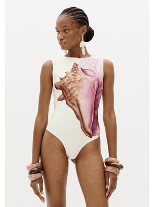 Body Buzio PINK SHELL Branco - Lança Perfume