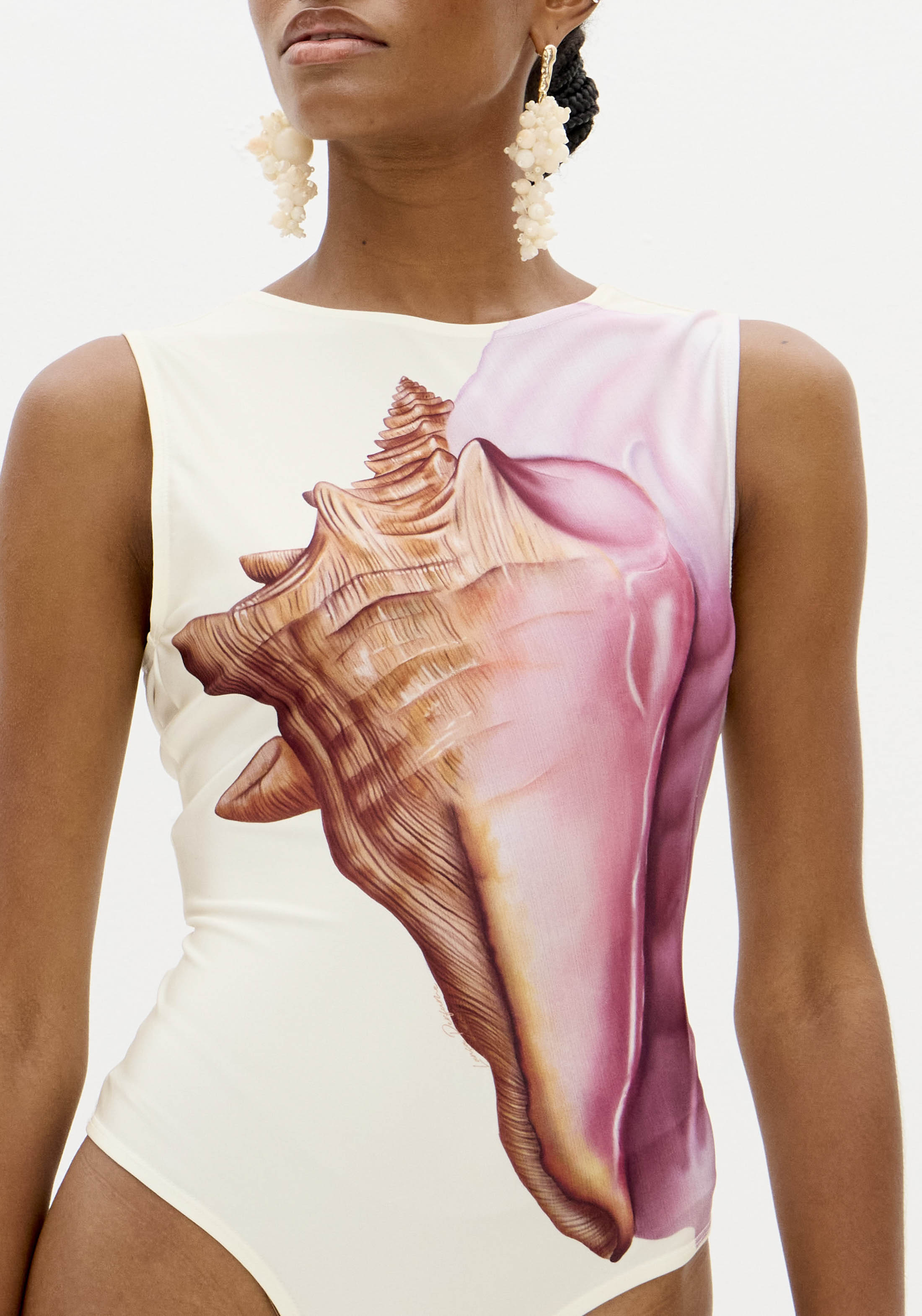 Body Buzio PINK SHELL Branco - Lança Perfume 4